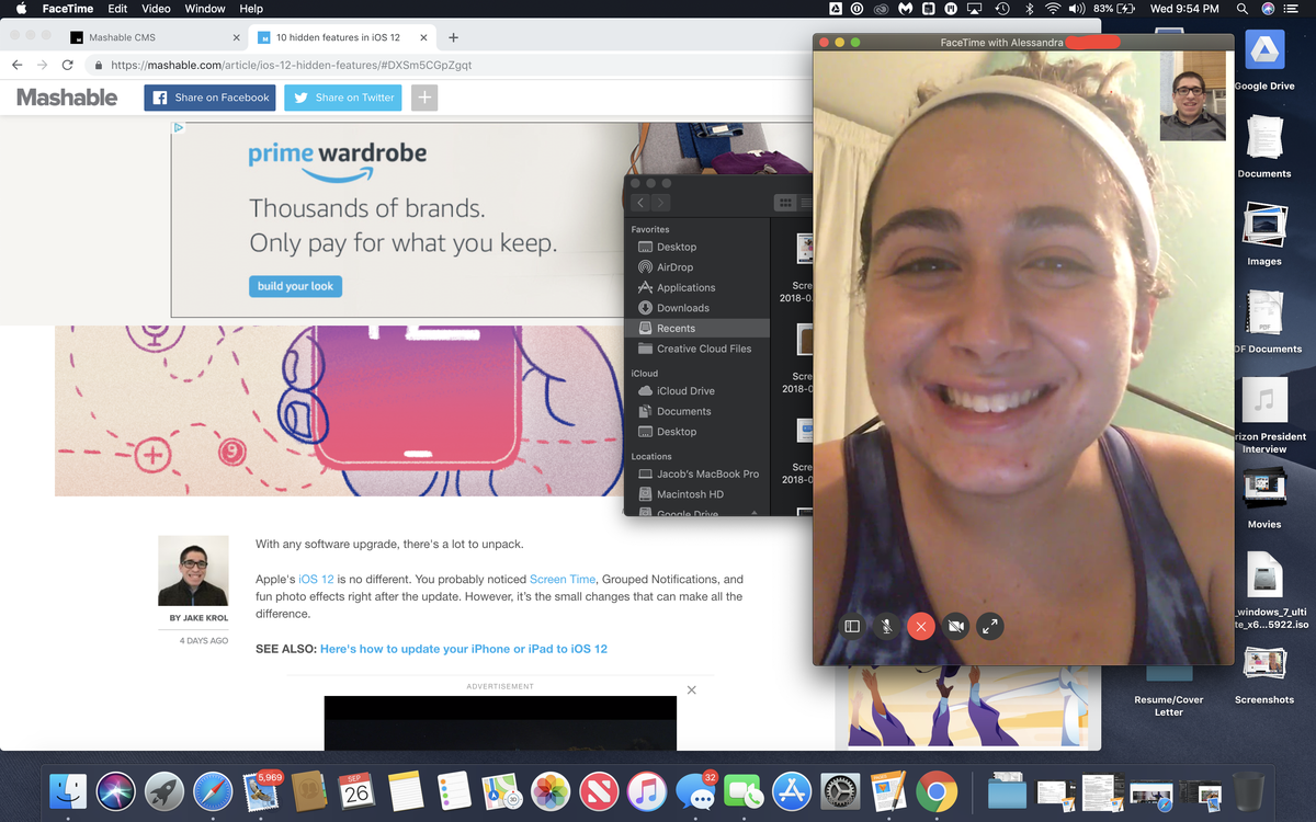 macOS Mojave facetime